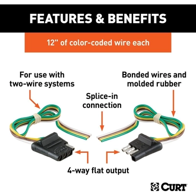 4-Way Flat Wiring Connector by CURT MANUFACTURING - 58304 pa5