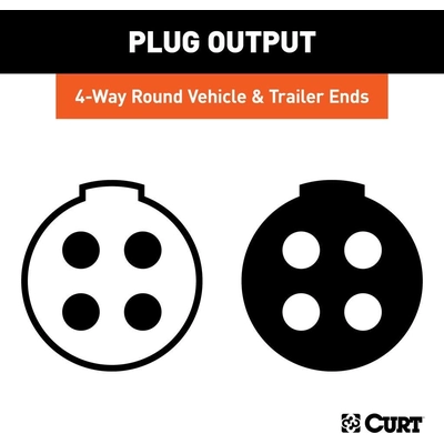 4-Way Round Wiring Connector by CURT MANUFACTURING - 58671 pa4