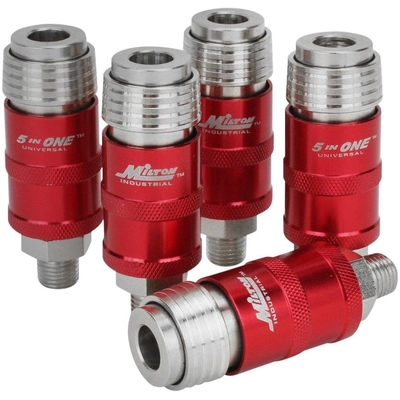 5 In ONE™ 1/4" (M) NPT Safety Exhaust Quick Coupler Body by MILTON INDUSTRIES INC - 1751 pa1