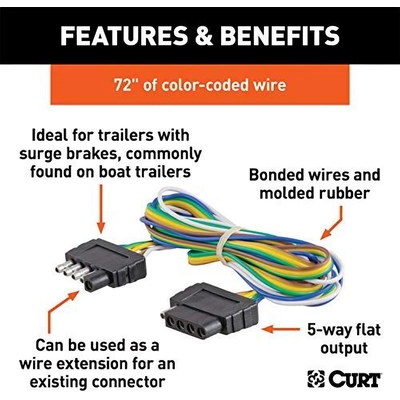 5-Way Flat Wiring Connector by CURT MANUFACTURING - 58551 pa3