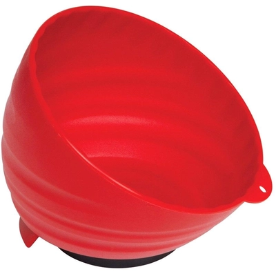 6" Plastic Red Multi-Position Magnetic Parts Tray Cup by LISLE - 67300 pa2