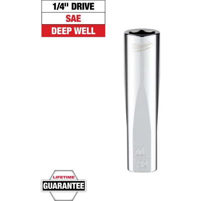 MILWAUKEE - 45-34-9017 - 1/4" inch Drive 11/32" inch SAE Deep Socket pa2