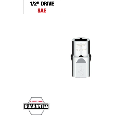 MILWAUKEE - 45-34-9100 - 1/2" Drive SAE 6-Point Socket pa2