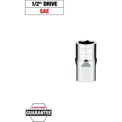 MILWAUKEE - 45-34-9101 - 1/2" Drive 9/16" SAE 6-Point Socket pa4