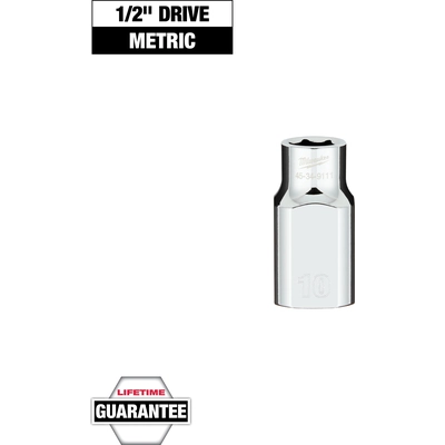MILWAUKEE - 45-34-9111 - 1/2" Drive10MM Metric 6-Point Socket pa2