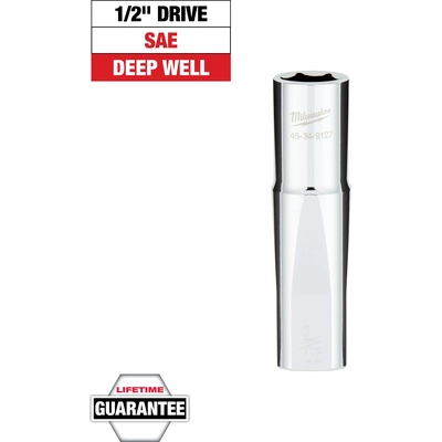MILWAUKEE - 45-34-9127 - 1/2" Drive 9/16" SAE 6-Point Deep Socket pa2