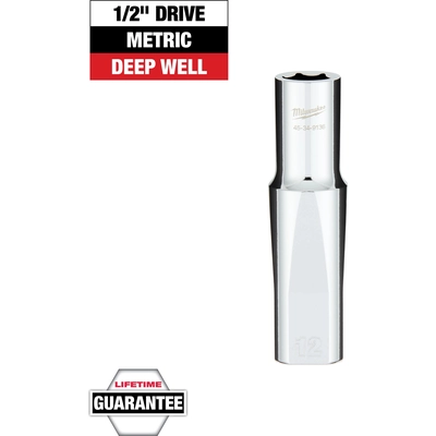 MILWAUKEE - 45-34-9136 - 1/2" Drive 12MM Metric 6-Point Deep Socket pa2