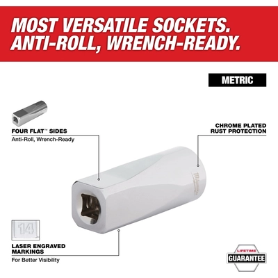 MILWAUKEE - 45-34-9141 - 1/2" Drive 11mm Metric 6-Point Deep Socket pa2