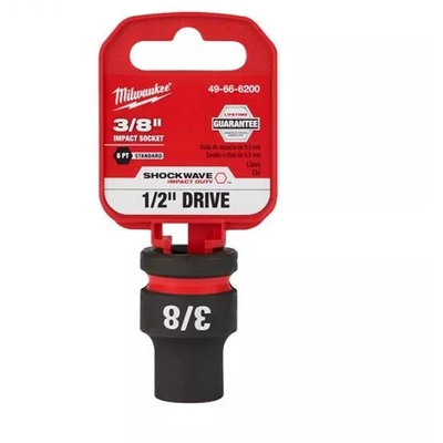 MILWAUKEE - 49-66-6200 - Impact Duty 1/2"Drive 3/8" Standard 6 Point Socket pa1