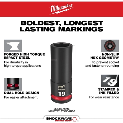 MILWAUKEE - 49-66-7014 - 1/2" Drive Metric Deep Socket Set pa4