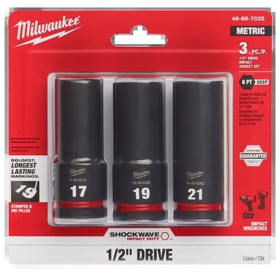 MILWAUKEE - 49-66-7025 - 1/2" Drive Metric Deep Socket Set pa3