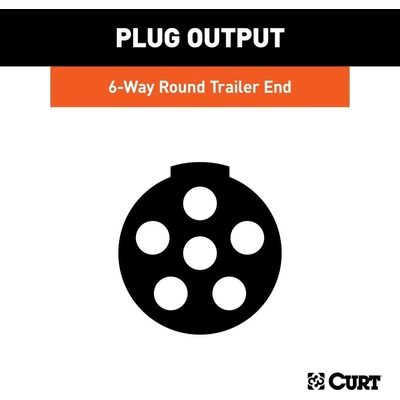 6-Way Round Connector by CURT MANUFACTURING - 58080 pa7