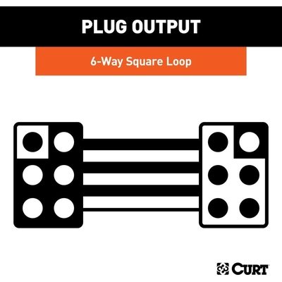 6 Way Square Plug Wiring Extension by CURT MANUFACTURING - 58034 pa2