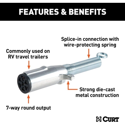 7-Way Round Connector by CURT MANUFACTURING - 58181 pa8