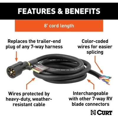 7-Way RV Universal Extension Harness by CURT MANUFACTURING - 56602 pa5