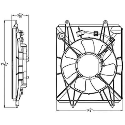 Assemblage de ventilateur de condensateur A / C - HO3113138 pa1