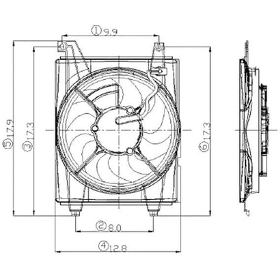 Ventilateur de condensateur A / C - HY3113105 pa2