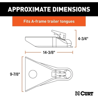 A-Frame Coupler by CURT MANUFACTURING - 25101 pa6