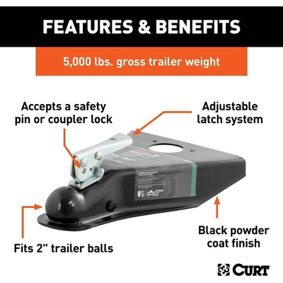 A-Frame Coupler by CURT MANUFACTURING - 25210 pa4