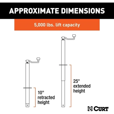 A-Frame Tongue Jack by CURT MANUFACTURING - 28255 pa5