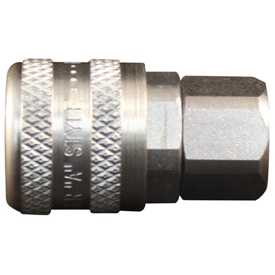 A-Style 1/4" (F) NPT x 1/4" 34 CFM Steel Push Type Quick Coupler Body by MILTON INDUSTRIES INC - 775 pa1