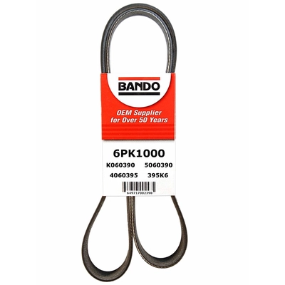 Air Conditioning, Alternator And Power Steering Belt by BANDO USA - 6PK1000 pa1