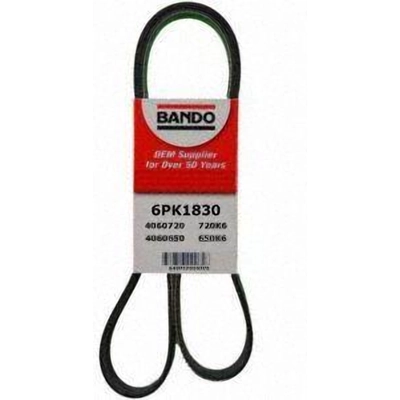 Air Conditioning, Alternator And Power Steering Belt by BANDO USA - 6PK1830 pa4