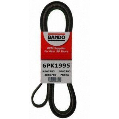Air Conditioning, Alternator And Power Steering Belt by BANDO USA - 6PK1995 pa6