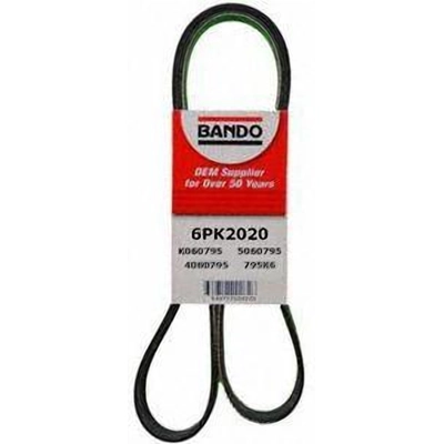 Air Conditioning, Alternator And Power Steering Belt by BANDO USA - 6PK2020 pa2
