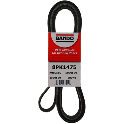 Air Conditioning, Alternator And Power Steering Belt by BANDO USA - 8PK1475 pa1