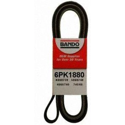 Air Conditioning, Alternator, Fan And Power Steering Belt by BANDO USA - 6PK1880 pa3