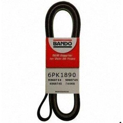 Air Conditioning, Alternator, Fan And Power Steering Belt by BANDO USA - 6PK1890 pa2