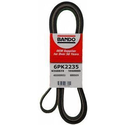 Air Conditioning, Alternator, Water Pump, Power Steering Belt by BANDO USA - 6PK2235 pa8