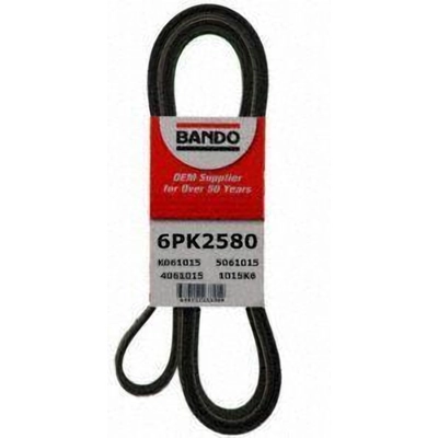 Air Conditioning, Alternator, Water Pump, Power Steering Belt by BANDO USA - 6PK2580 pa2