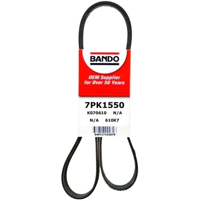 Air Conditioning, Alternator, Water Pump, Power Steering Belt by BANDO USA - 7PK1550 pa2