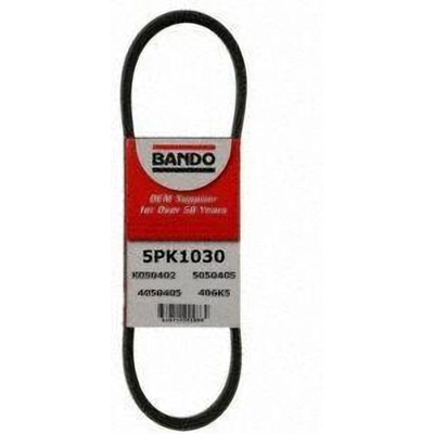 Air Conditioning And Alternator Belt by BANDO USA - 5PK1030 pa4