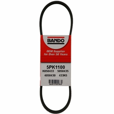 Air Conditioning And Alternator Belt by BANDO USA - 5PK1100 pa1