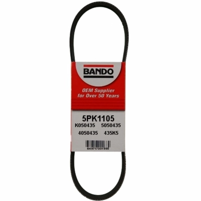 Air Conditioning And Alternator Belt by BANDO USA - 5PK1105 pa1