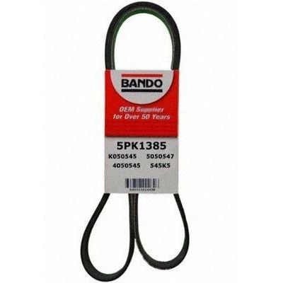 Air Conditioning And Power Steering Belt by BANDO USA - 5PK1385 pa5