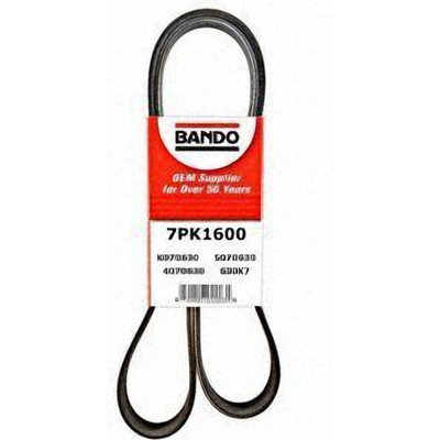 Air Conditioning And Vacuum Pump Belt by BANDO USA - 7PK1600 pa4