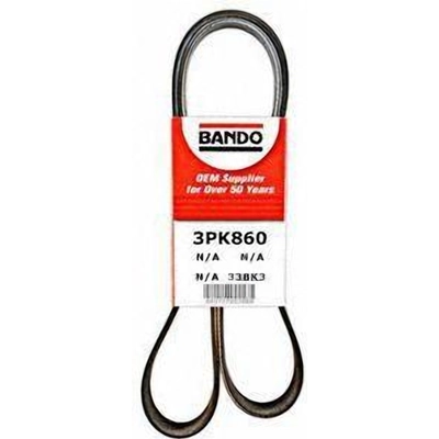 Air Conditioning And Water Pump Belt by BANDO USA - 3PK860 pa2