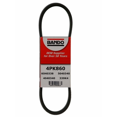 Air Conditioning Compressor Belt by BANDO USA - 4PK860 pa1