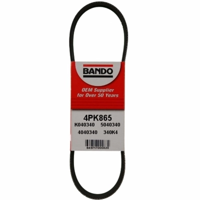 Air Conditioning Compressor Belt by BANDO USA - 4PK865 pa1