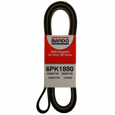 Air Conditioning, Water Pump And Power Steering Belt by BANDO USA - 6PK1880 pa1