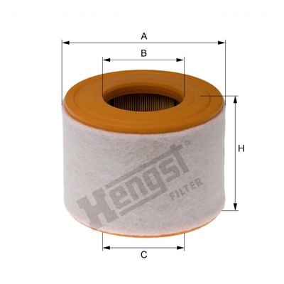 HENGST FILTER - E1055L - Air Filter Insert pa1