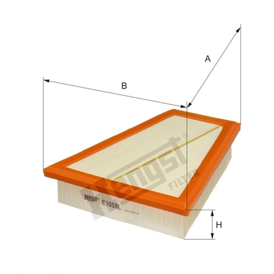 HENGST FILTER - E1058L - Air Filter Insert pa1