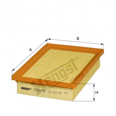 HENGST FILTER - E1087L - Air Filter Insert pa1