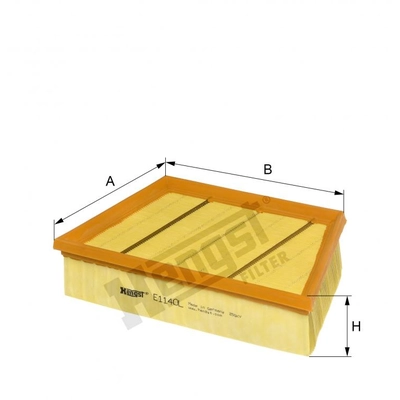 HENGST FILTER - E1140L - Air Filter Insert pa1