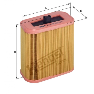 HENGST FILTER - E134L - Air Filter Insert pa1