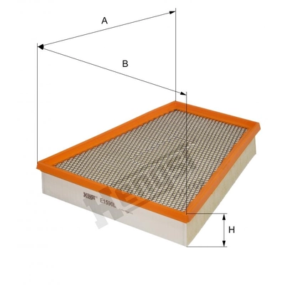 HENGST FILTER - E1590L - Air Filter Insert pa1